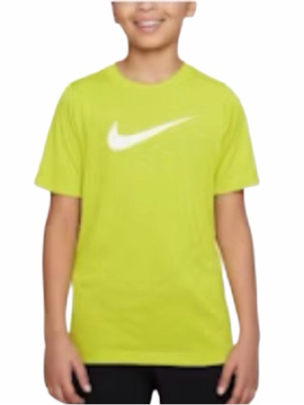 Nike Boys Dri-FIT Swoosh Tee Youth L Lime Green size youth large